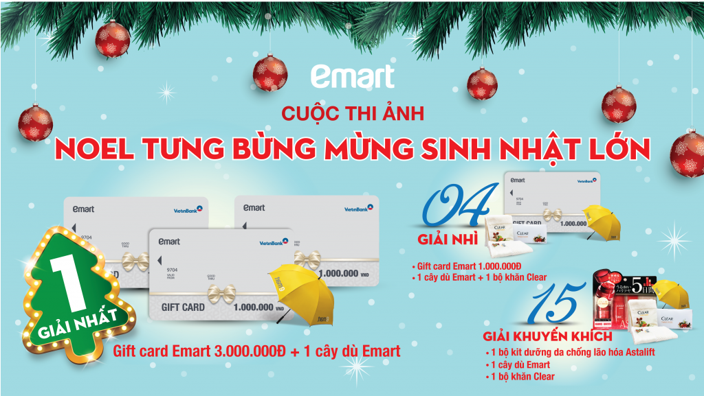 Thể lệ Cuộc thi ảnh “Đón Noel tưng bừng, mừng sinh nhật Emart” | Emart Vietnam